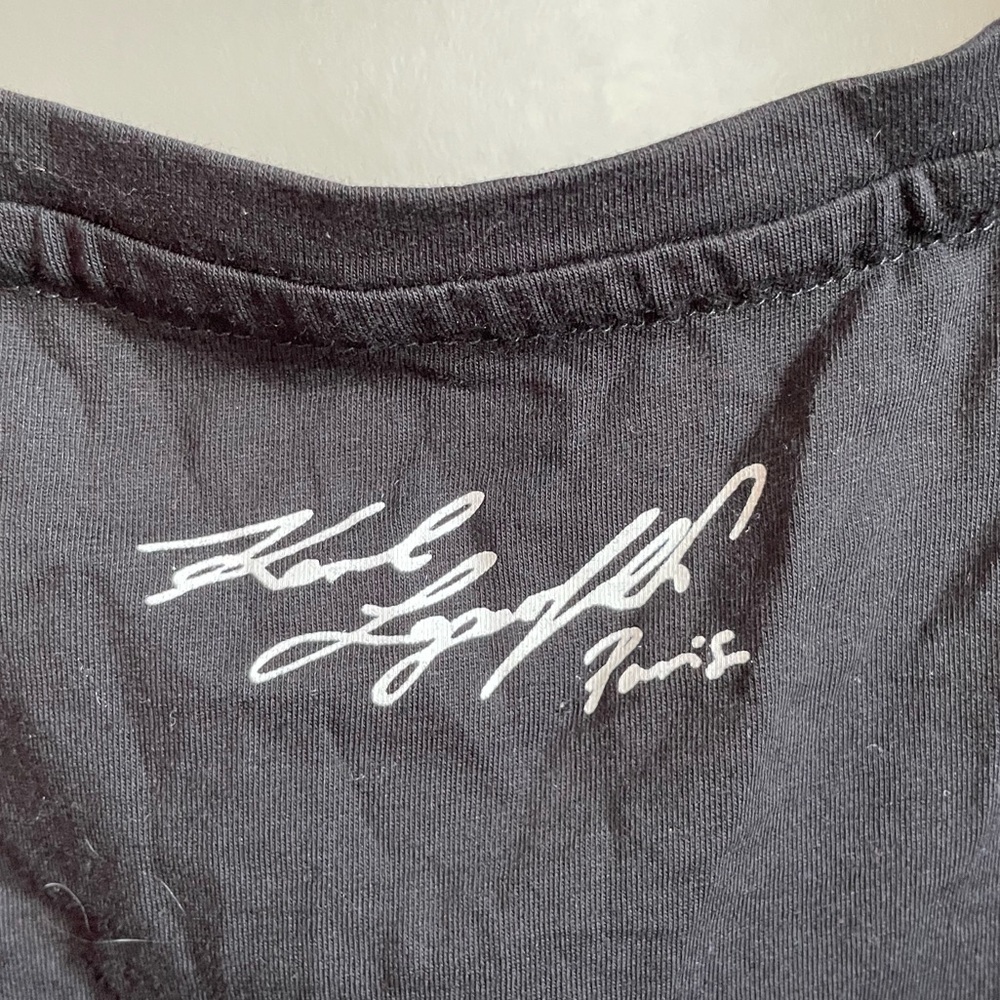 NWT Karl Lagerfeld Sz XL Women’s Black Cat Graphic T-shirt Top Shirt Ret $39! - Picture 11 of 11